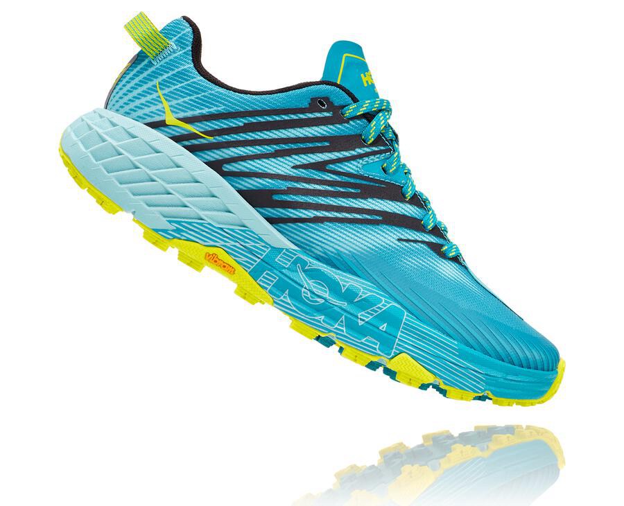 Hoka One One Speedgoat 4 Trailskor Dam - Turkos - RYXLW-0815